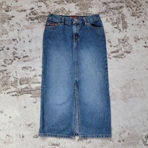 VTG Y2K Spacegirls Denim Maxi Skirt - Rare 90s Deadstock Streetwear Sz 10